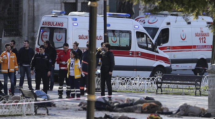 Bomb blast in Istanbul wounds four people: media